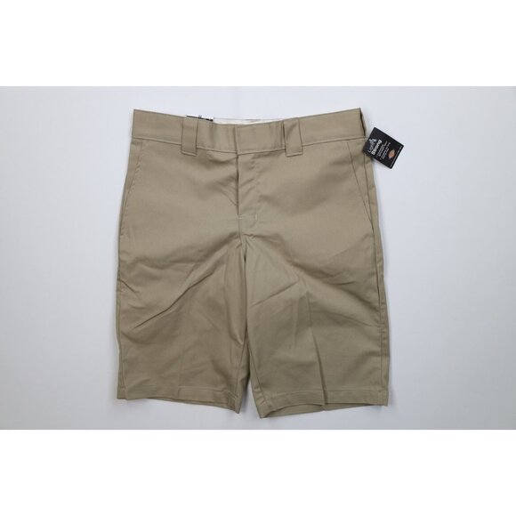 Deadstock Vintage Y2K Dickies Mens 32 Spell Out Workwear Mechanic Shorts Beige - Picture 1 of 11
